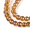 Electroplate Transparent Glass Beads Strands GLAA-T032-T4mm-AB23-3