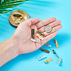 Tibetan Style Alloy Glue-on Flat Pad Bails TIBE-TA0001-09-6