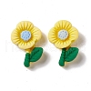 Opaque Resin Cabochons RESI-G031-04-2