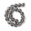 Transparent Electroplate Glass Beads Strands EGLA-N002-34G-F02-4