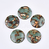 Assembled Natural Bronzite and Synthetic Aqua Terra Jasper Pendants G-S329-060-1