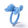 Bear Flocky Adjustable Ring for Teen Girl Women RJEW-G117-01C-3