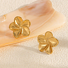 Elegant Stainless Steel Flower Stud Earrings JE6671-1-2