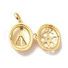 Eco-Friendly Rack Plating Brass Micro Pave Clear Cubic Zirconia Locket Pendants KK-F850-02G-3