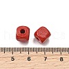 Spray Painted Wooden Beads WOOD-P021-01B-24-3