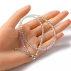 Bling Glass Round Beaded Necklace for Women NJEW-PH01490-04-5