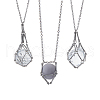 3Pcs 3 Styles 304 Stainless Steel Macrame Pouch Cable Chain Necklace Making NJEW-FH00004-1