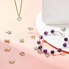 SUPERFINDINGS 16Pcs 8 Style  Rack Plating Brass Micro Pave Cubic Zirconia Charms ZIRC-FH0001-17-2