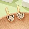 Brass Micro Pave Clear Cubic Zirconia Hoop Earrings for Women EJEW-G428-24G-02-1