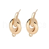 Brass Stud Earrings Finding for Women KK-A244-11G-1