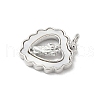 Brass Pave Natural White Shell Religion Pendants KK-S522-23P-B-2