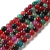 Dyed Natural Agate Beads Strands G-R262-6mm-1-2