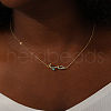 Elegant Brass Pave Cubic Zirconia Arabic Love Pendant Necklaces for Mother's Day Gift VL3091-1