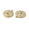 PVD Vacuum Plating 201 Stainless Steel Natural Turquoise Pendants STAS-C064-VC923-4