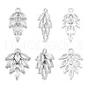 ARRICRAFT 8PCS 2Style Brass Inlaid Clear Cubic Zirconia Pendants ZIRC-AR0001-23-1