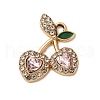 Cherry Alloy Pendants PALLOY-S051-01F-G-1