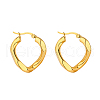 Elegant and Fashionable Golden Plated 304 Stainless Steel Hoop Earrings for Women XK6117-1-1