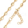 PVD Vacuum Plating 304 Stainless Steel Coffee Bean Chain Necklaces NJEW-O123-01G-2