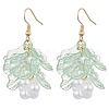Acrylic Leaf Dangle Earrings EJEW-JE06183-02-1