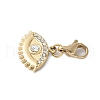 304 Stainless Steel Rhinestone Eye Pendant Decoration STAS-S165-33G-2