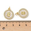 Brass Micro Pave Cubic Zirconia with Shell Pendants KK-Z115-06G-3
