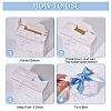 Marble Print Paper Candy Box with Cornflower Blue Polyester Ribbon CON-WH0106-06-3