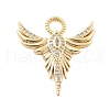 Real 18K Gold Plated Brass Micro Pave Cubic Zirconia Pendants KK-L209-099G-02-1