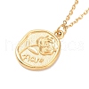 Ion Plating(IP) 304 Stainless Steel Rose Coin Pendant Necklace for Women NJEW-F294-09G-3