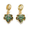 Rack Plating Alloy Enamel European Dangle Charms MPDL-N039-060LG-1