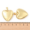 Heart Brass Pendants KK-M327-04A-G-3