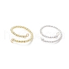 2Pcs 2 Colors Electroplate Non-magnetic Synthetic Hematite Bead Cuff Rings RJEW-JR00904-01-2