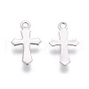 Tarnish Resistant 316 Surgical Stainless Steel Tiny Cross Charms STAS-E470-04P-1