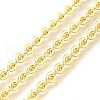 Brass Flat Round Boston Link Chains KK-V007-003G-1