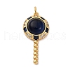Brass Micro Pave Cubic Zirconia Pendants KK-U076-04G-2