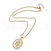 Mother's Day Brass Micro Pave Clear Cubic Zirconia Pendant Necklaces NJEW-G126-01E-2