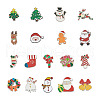 Yilisi 18Pcs 18 Style Christmas Bell & Tree & Sock & Snowman & Candy Cane Enamel Pin JEWB-YS0001-10-11