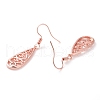 Brass Dangle Earrings EJEW-B002-02RG-2