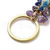 Chakra Natural Gemstone Chip Bead Keychain KEYC-JKC00415-01-5