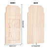 Natural Solid Wood Carved Onlay Applique Craft WOOD-FH0001-10-2