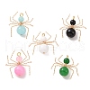Natural Mixed Stone Pendants PALLOY-JF02108-01-1