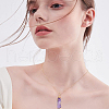 HOBBIESAY 32Pcs 2 Colors Natural Amethyst Pendants PALLOY-HY0001-05-6