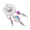 Woven Net/Web with Feather Pendants PALLOY-JF03981-4