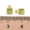 Rack Plating Brass Glass Pendants KK-S385-02G-04-3