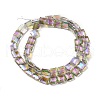 Transparent Electroplate Glass Beads Strands EGLA-E030-01K-01-2