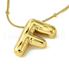 Ion Plating(IP) Initial Letter 304 Stainless Steel Pendant Necklaces NJEW-R265-05G-F-1