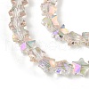Electroplate Transparent Glass Beads Strands EGLA-U004-03A-HP04-3