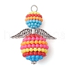 Rainbow Style ABS Plastic Pendants PALLOY-JF02739-3