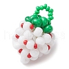 3Pcs 3 Colors Seed Beads Beaded Charms PALLOY-MZ00331-2