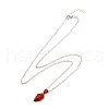 Rack Plating Alloy Heart Pendant Necklaces Sets NJEW-B081-08B-7