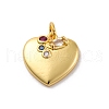 Brass Micro Pave Cubic Zirconia Pendants KK-U033-16P-1